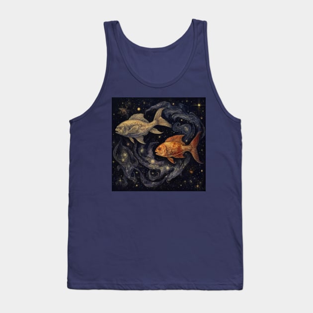 Zodiac Pisces Tank Top by CatCoconut-Art